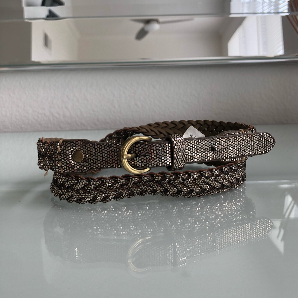 J. Crew | Glitter Woven Belt